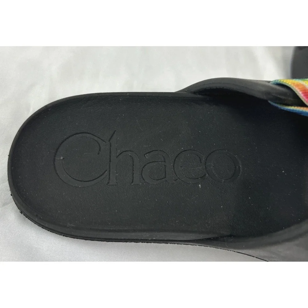 Chaco Chillos Slide K 6 Youth Big Girl‎ Sandal  Lightweight Rainbow Tie Dye